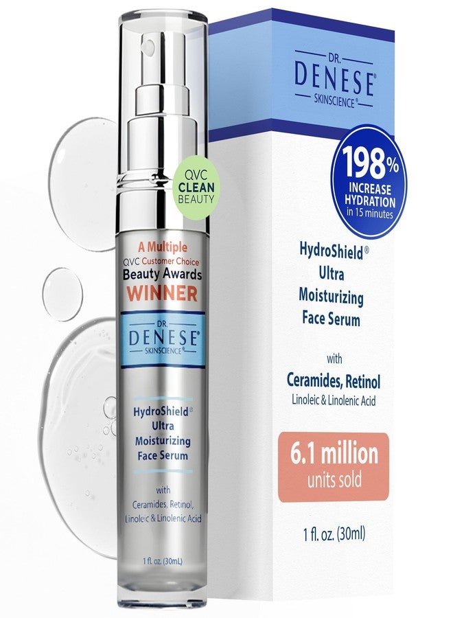 Dr. Denese SkinScience HydroShield Ultra Moisturizing Face Serum 1 oz – Retinol & Ceramide Formula for Deep Moisture, Radiant Smooth Skin, Fine Line Care – Dermatologist Tested & Cruelty Free - Image 1